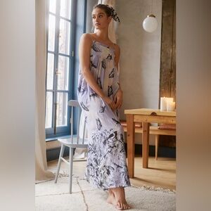 🆕 Anthro Daphne Quilted Top Maxi Summer Sleep Dress. Size Large.